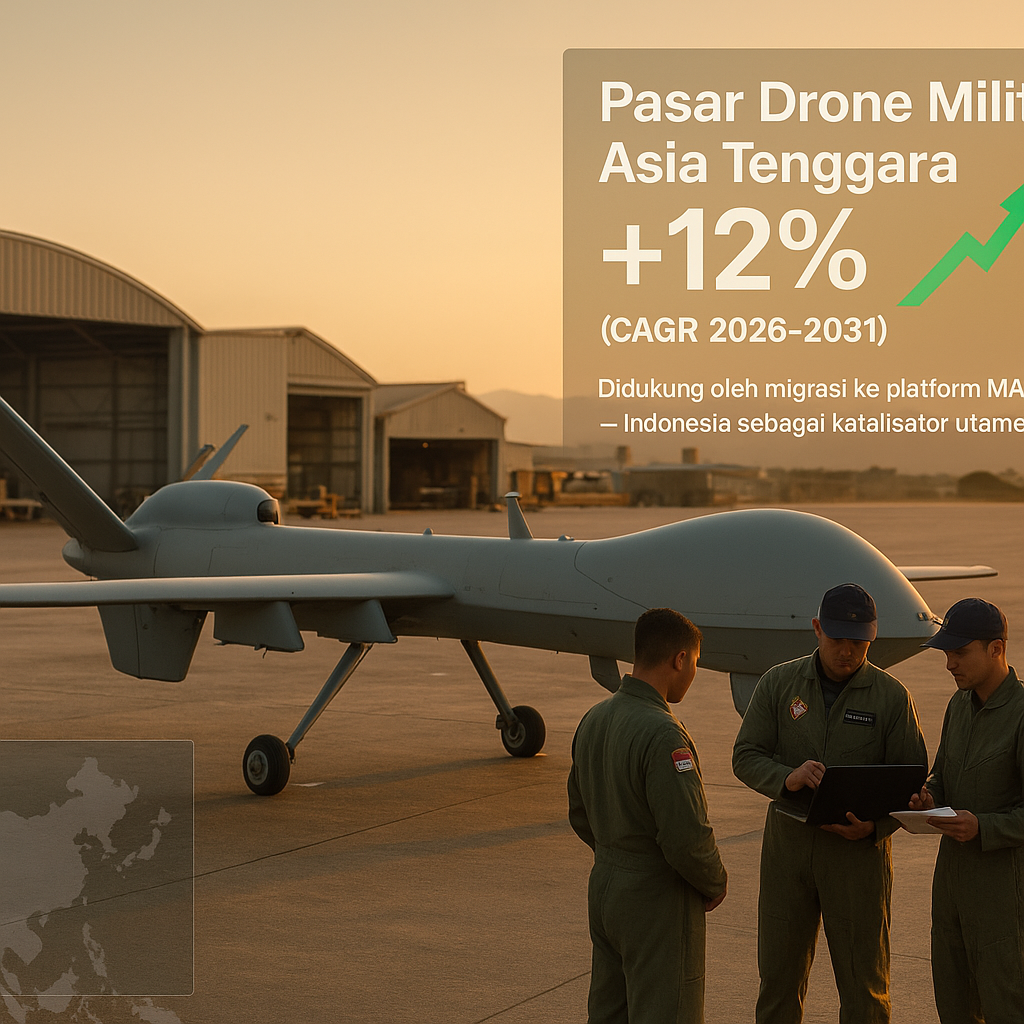 Laporan: Pasar Drone Militer Asia Tenggara Tumbuh 12% Didorong Modernisasi