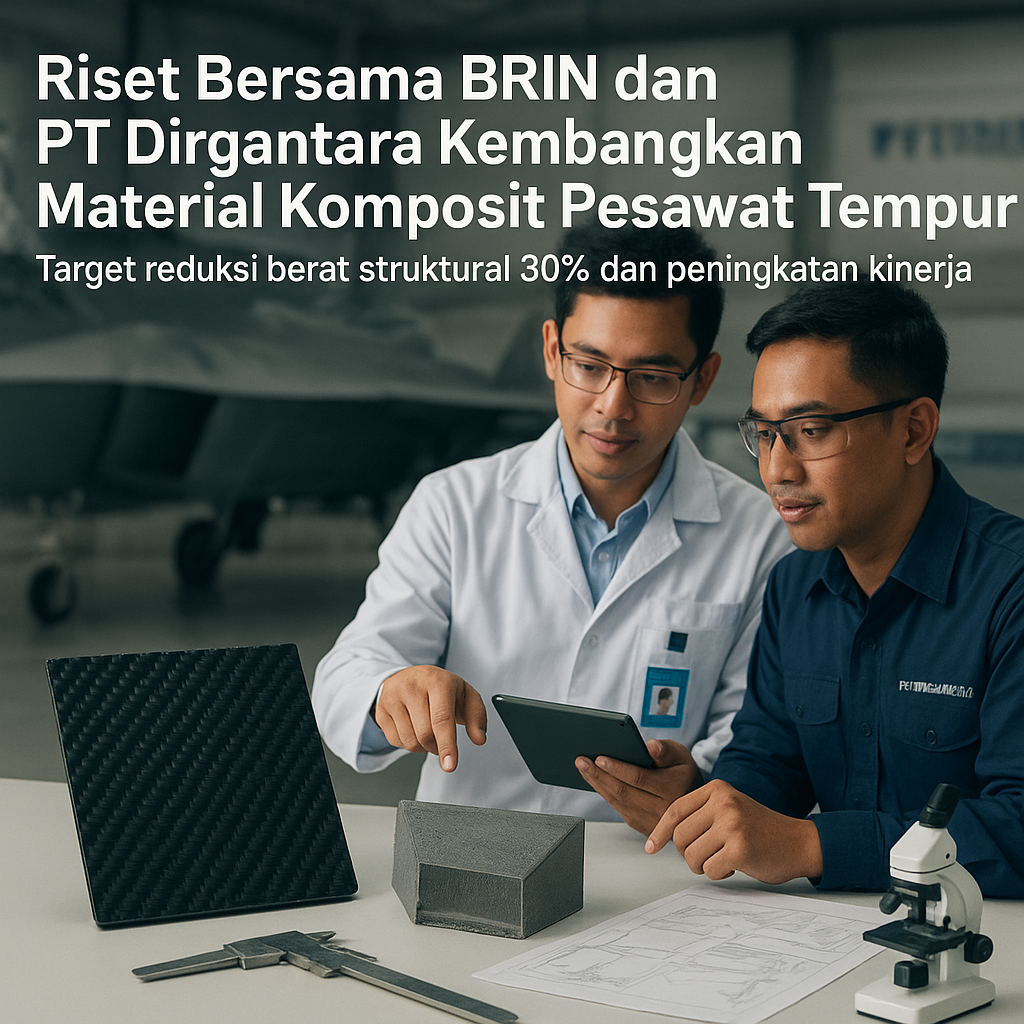 Riset Bersama BRIN dan PT Dirgantara Kembangkan Material Komposit Pesawat Tempur