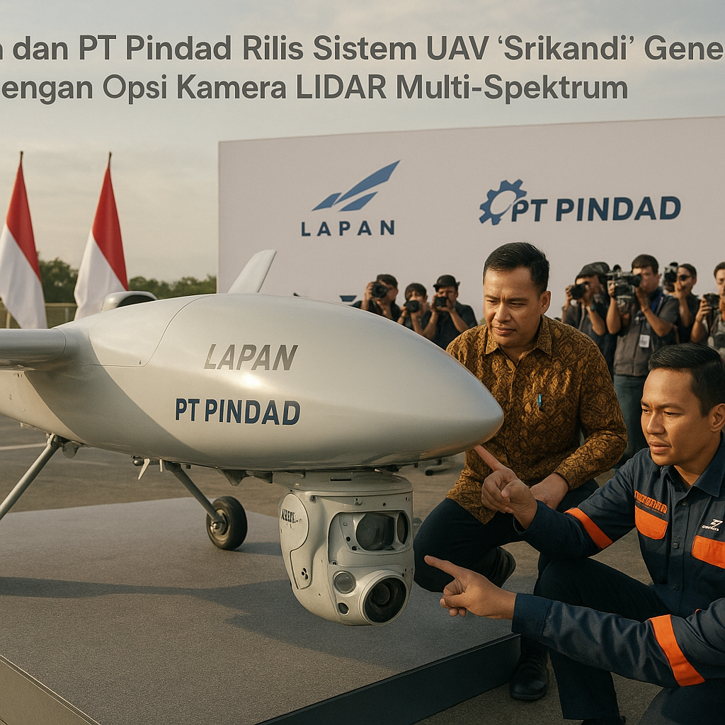 Lapan dan PT Pindad Rilis Sistem UAV 'Srikandi' Generasi Baru dengan Opsi Kamera LIDAR Multi-Spektrum
