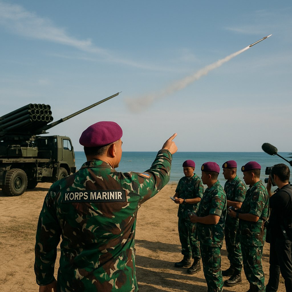 Korps Marinir Uji Fungsi Roket 122 mm G-2000 Serbia, Jarak Tembak Ganda Capai 40 km