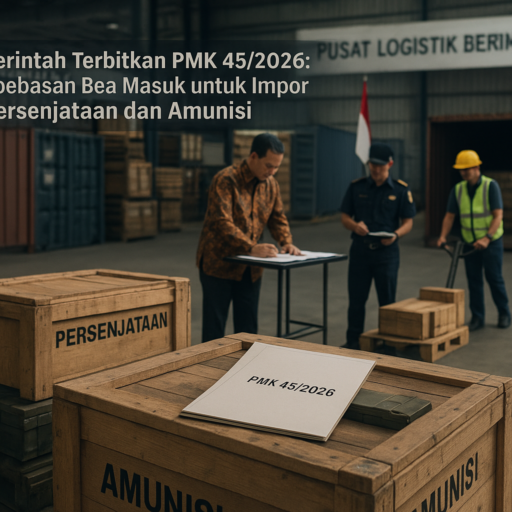 Pemerintah Terbitkan PMK 45/2026: Pembebasan Bea Masuk untuk Impor Persenjataan dan Amunisi