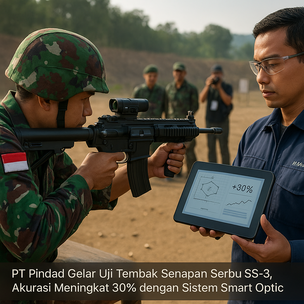 PT Pindad Gelar Uji Tembak Senapan Serbu SS-3, Akurasi Meningkat 30% dengan Sistem Smart Optic