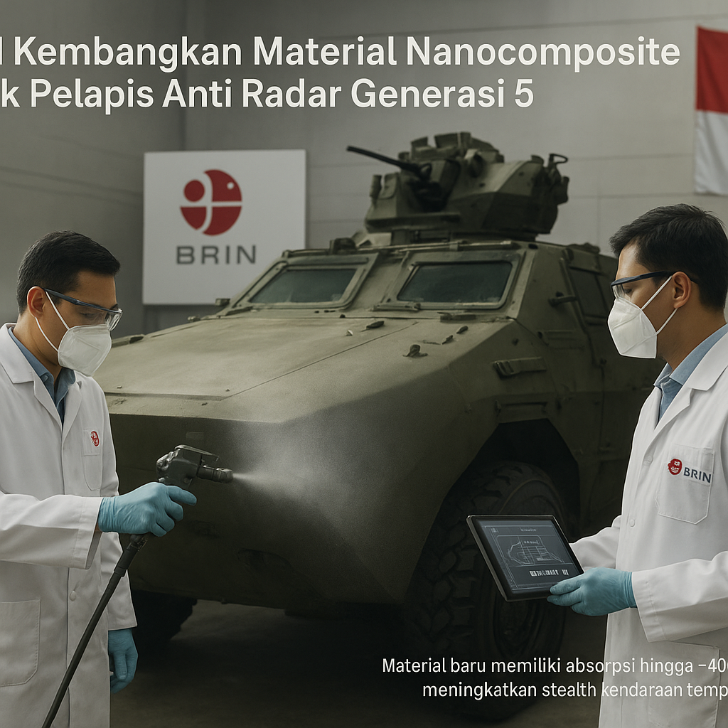 BRIN Kembangkan Material Nanocomposite untuk Pelapis Anti Radar Generasi 5 pada Kendaraan Tempur