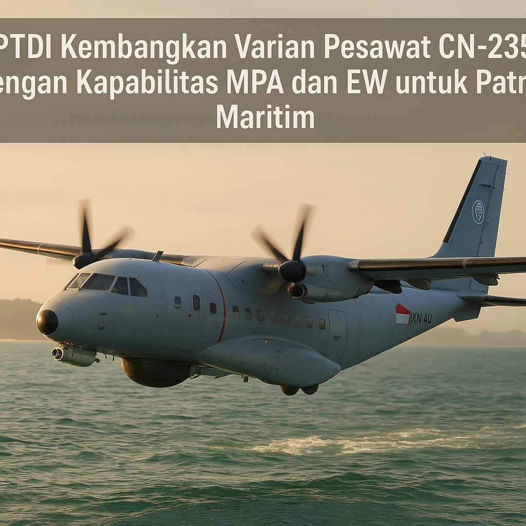 PTDI Kembangkan Varian Pesawat CN-235 dengan Kapabilitas MPA dan EW untuk Patroli Maritim