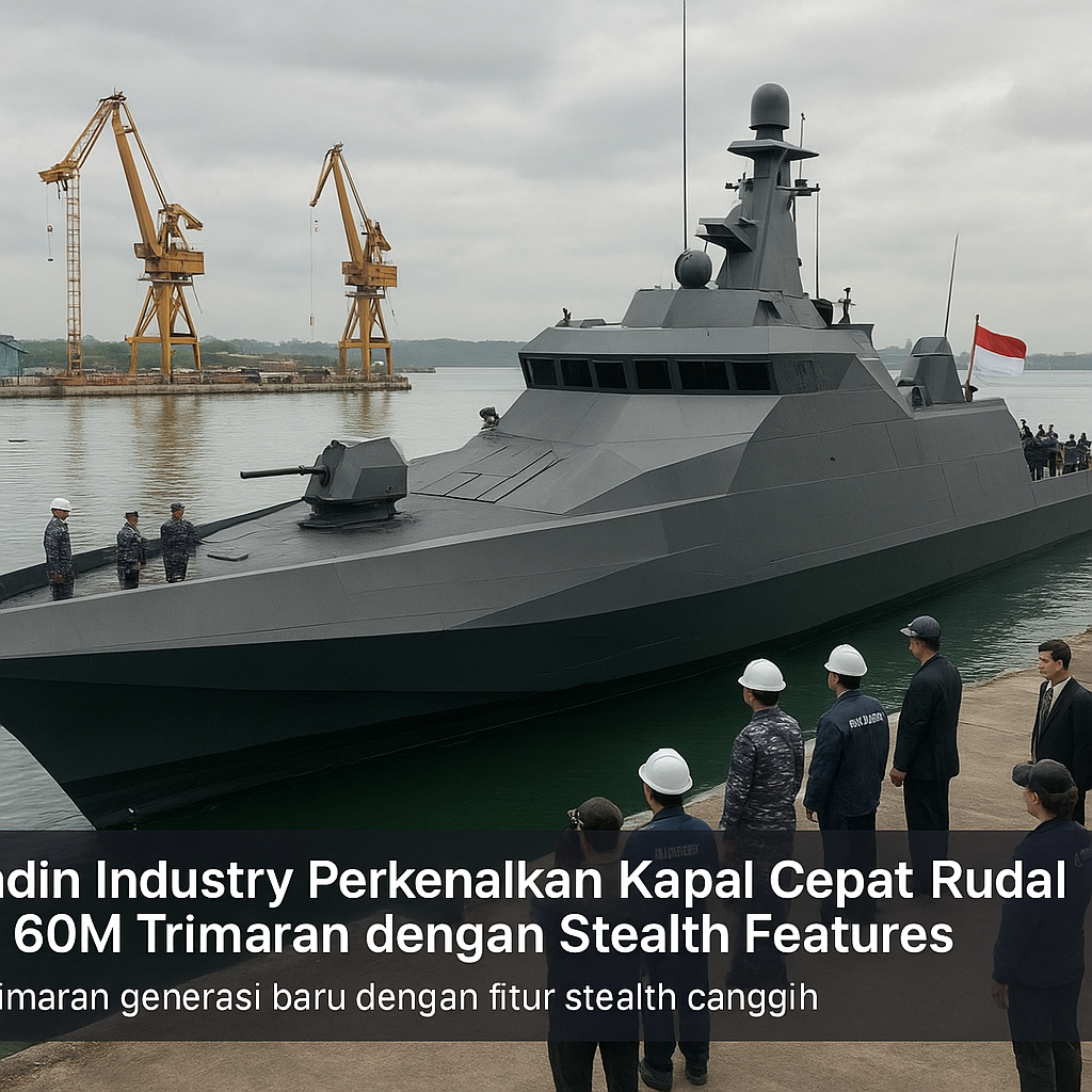PT Lundin Industry Perkenalkan Kapal Cepat Rudal (KCR) 60M Trimaran dengan Stealth Features