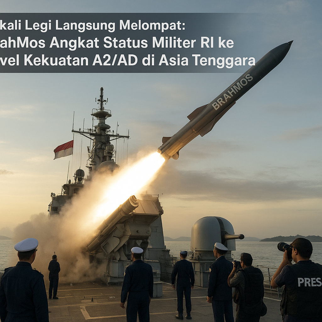 Sekali Beli Langsung Melompat: BrahMos Angkat Status Militer RI ke Level Kekuatan A2/AD di Asia Tenggara