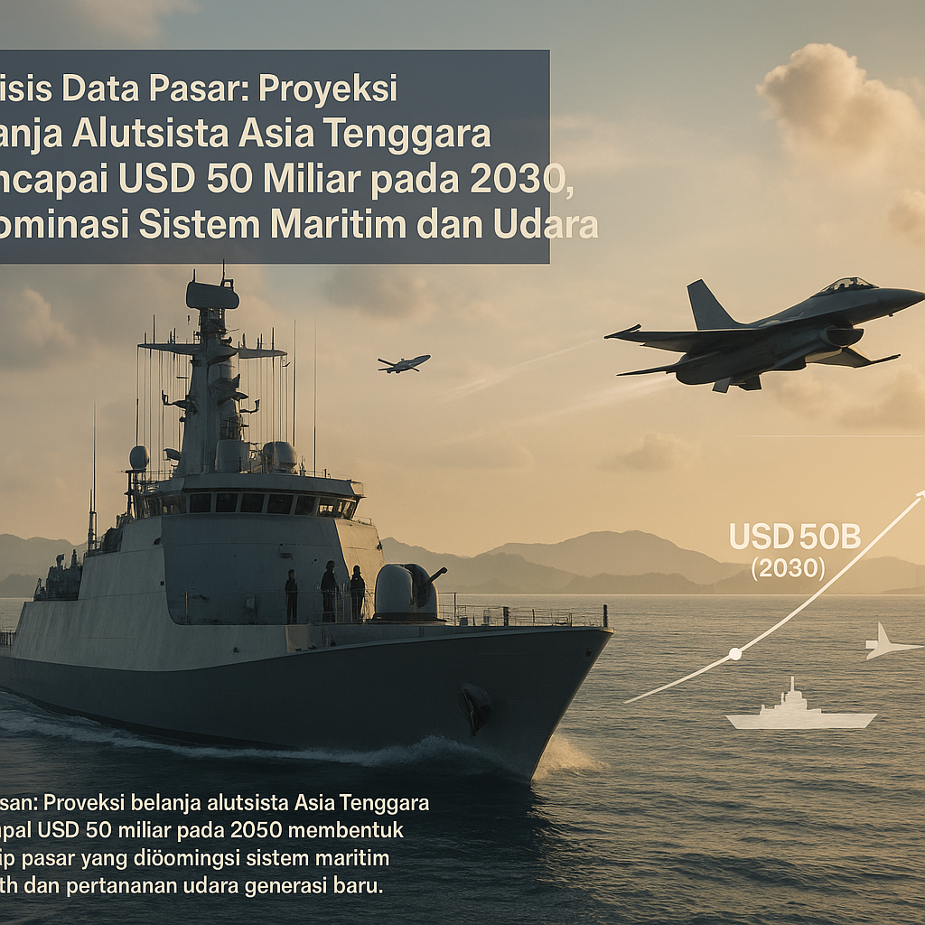 Analisis Data Pasar: Proyeksi Belanja Alutsista Asia Tenggara Mencapai USD 50 Miliar pada 2030, Didominasi Sistem Maritim dan Udara