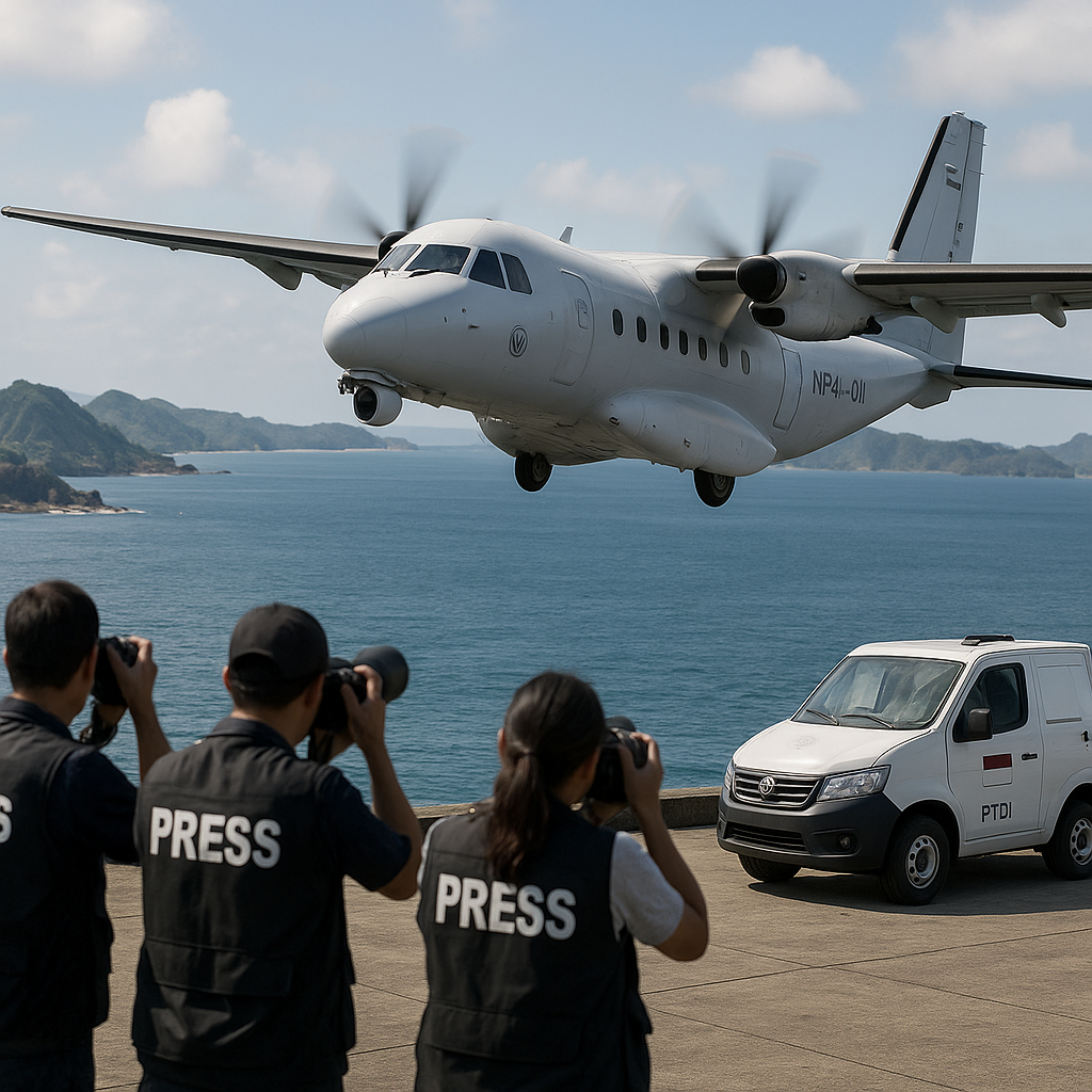 PT DI Uji Terbang Prototipe Advanced Twin-Engine Turboprop untuk Misi Maritime Patrol
