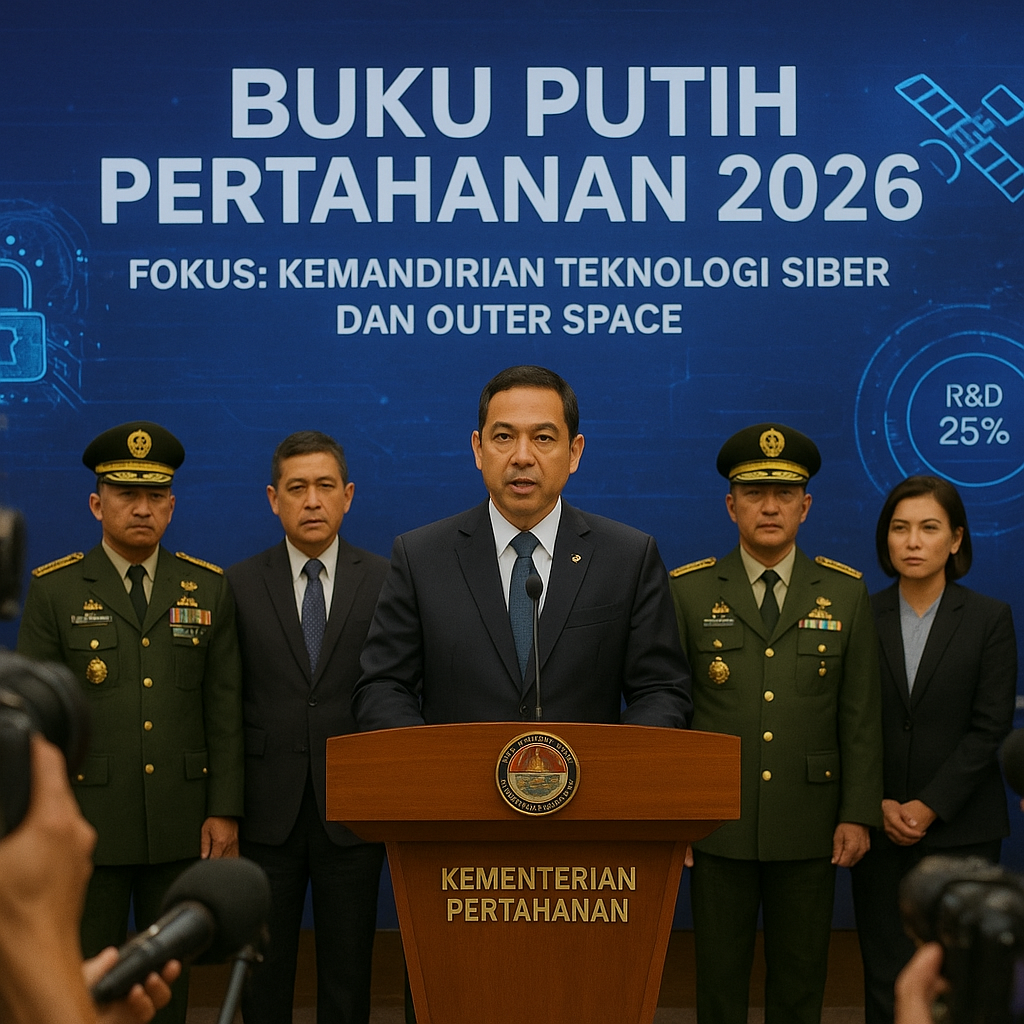 Kementerian Pertahanan Rilis Buku Putih Pertahanan 2026: Fokus pada Kemandirian Teknologi Siber dan Outer Space