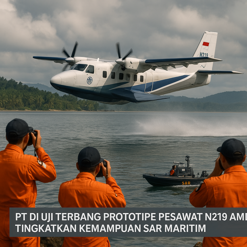 PT DI Uji Terbang Prototipe Pesawat N219 Amfibi, Tingkatkan Kemampuan SAR Maritim