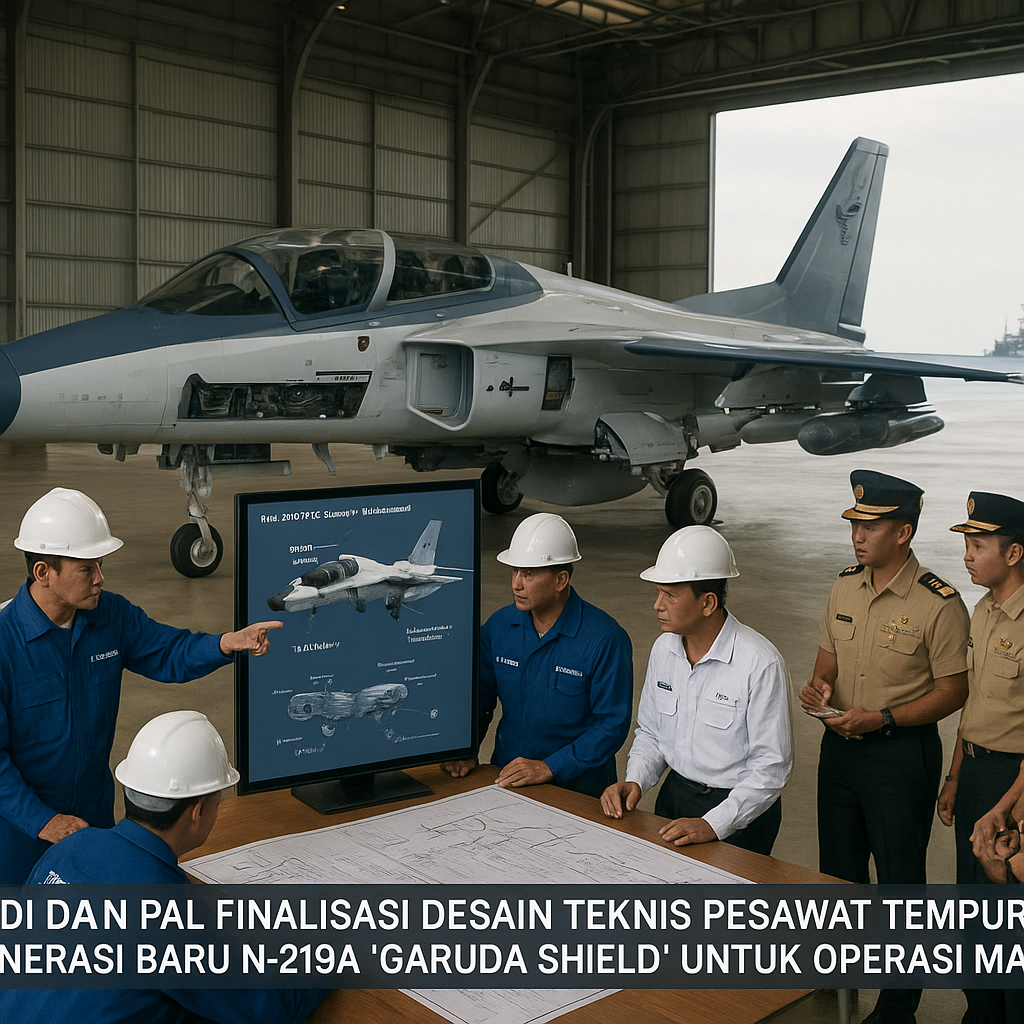 PTDI dan PT PAL Finalisasi Desain Teknis Pesawat Tempur Generasi Baru N-219A 'Garuda Shield' untuk Operasi Maritim