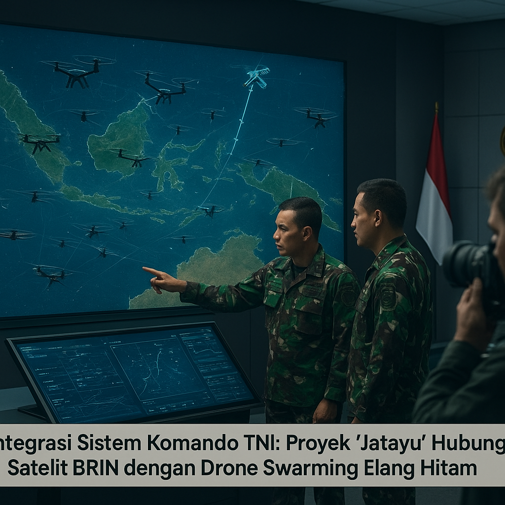 Integrasi Sistem Komando TNI: Proyek 'Jatayu' Hubungkan Satelit BRIN dengan Drone Swarming Elang Hitam