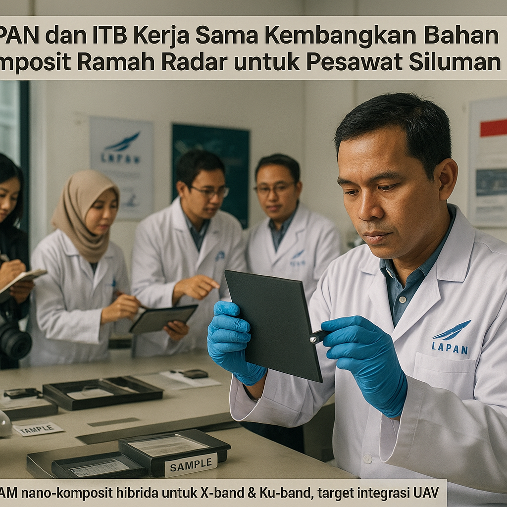 LAPAN dan ITB Kerja Sama Kembangkan Bahan Komposit Ramah Radar untuk Pesawat Siluman
