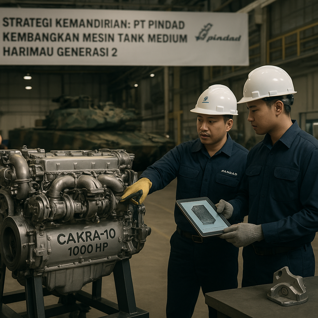Strategi Kemandirian: PT PINDAD Kembangkan Mesin Tank Medium Harimau Generasi 2