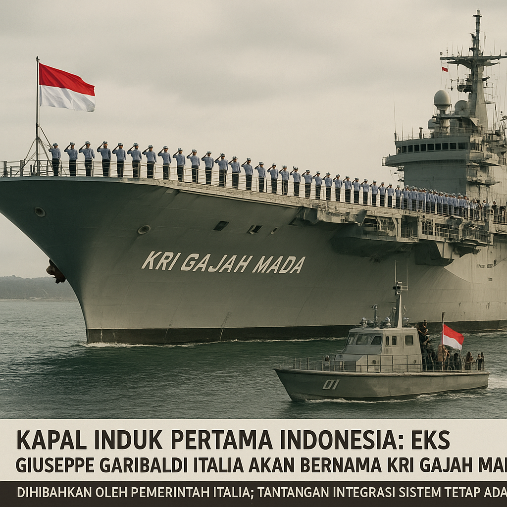 Kapal Induk Pertama Indonesia Eks Giuseppe Garibaldi Italia Akan Bernama KRI Gajah Mada