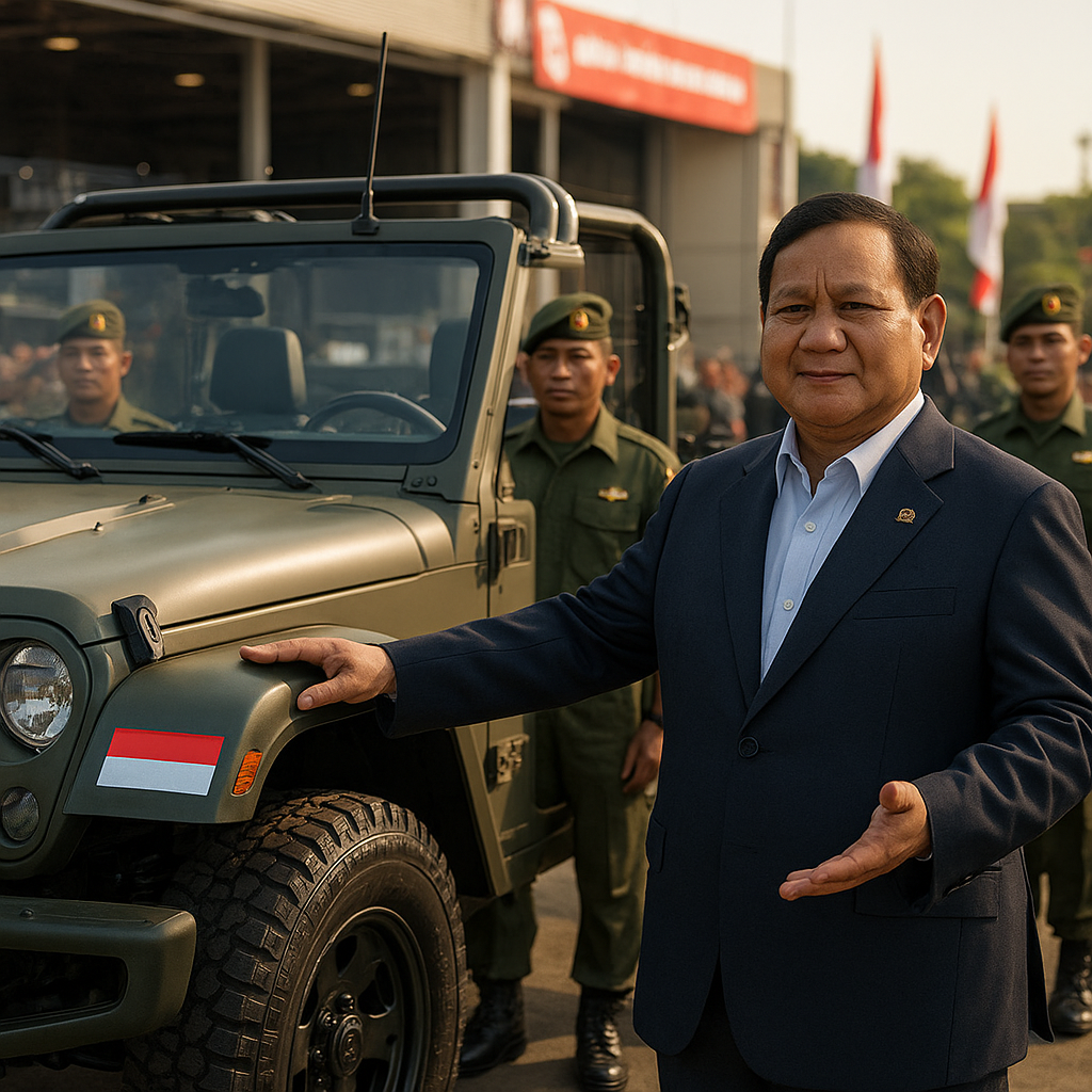 Prabowo Bangga TNI Pakai Jip Maung Meski Lebih Mahal dari Impor
