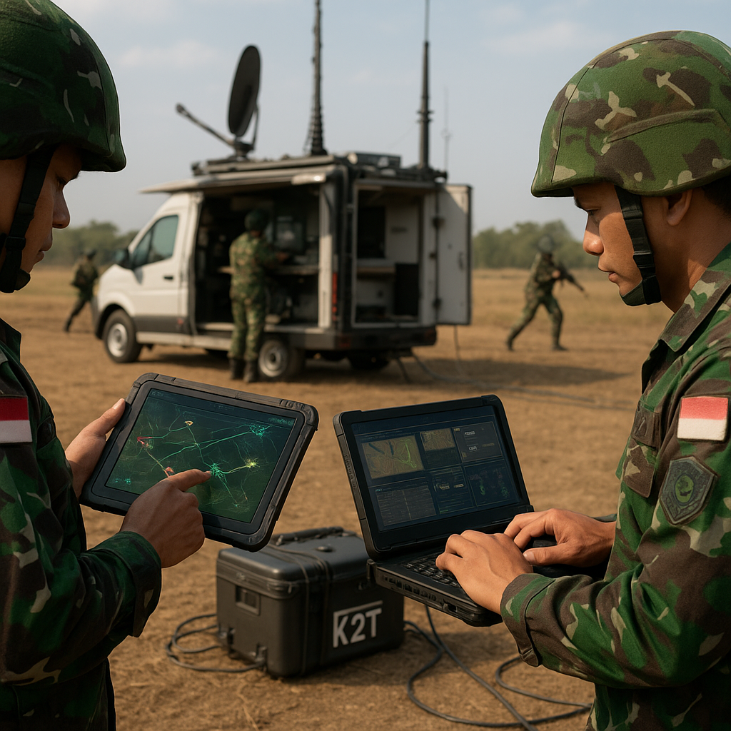 TNI AD Uji Coba Sistem Komando Kendali Tempur Digital Terintegrasi