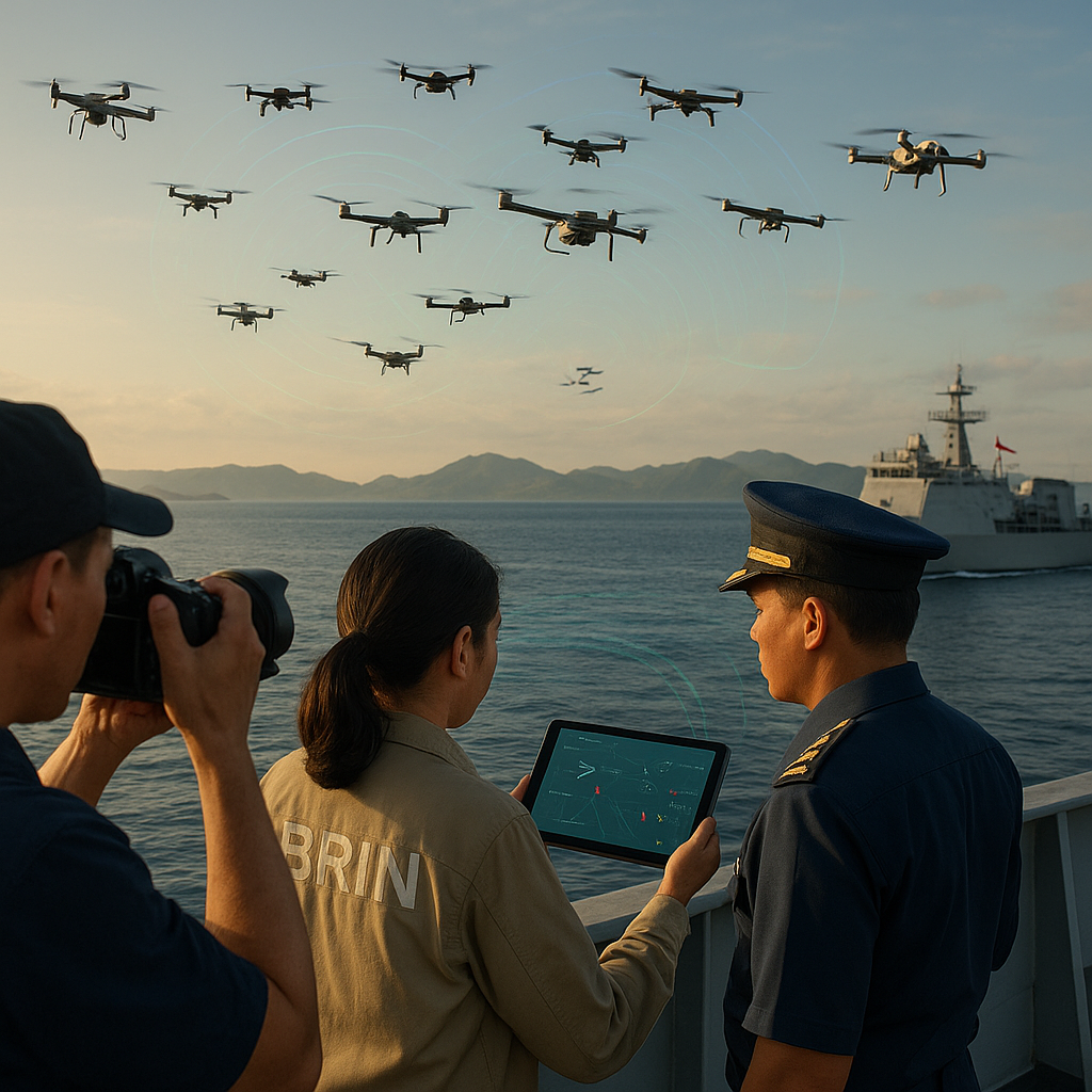 Pemerintah Kaji Pengembangan Drone Swarm untuk Pertahanan Maritim