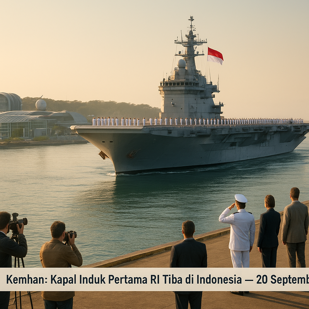 Kemhan: Kapal Induk Pertama RI Tiba di Indonesia 20 September 2026