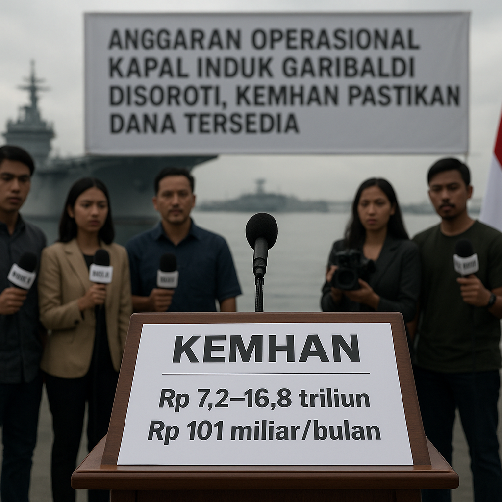 Anggaran Operasional Kapal Induk Garibaldi Disoroti, Kemhan Pastikan Dana Tersedia