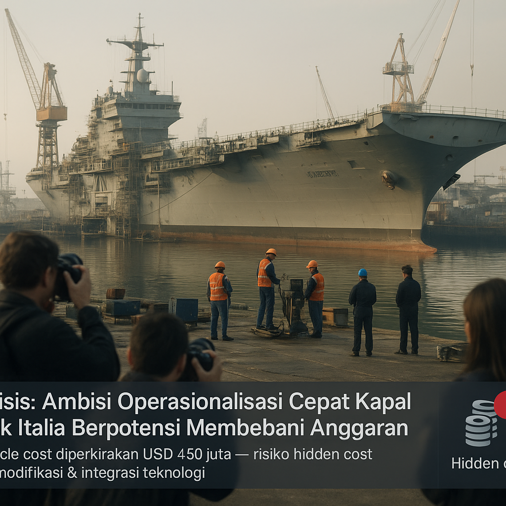 Analisis: Ambisi Operasionalisasi Cepat Kapal Induk Italia Berpotensi Membebani Anggaran dengan Biaya Hidden Cost