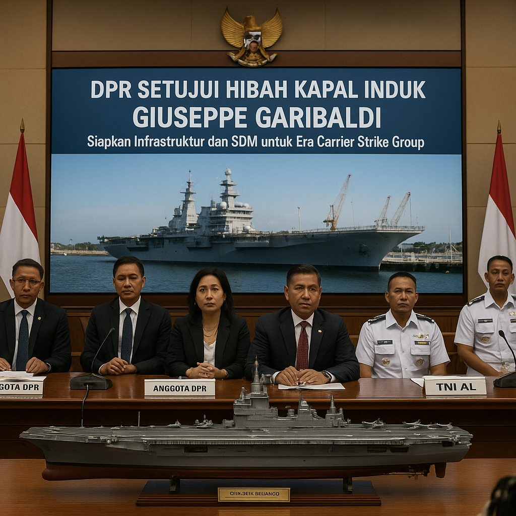 DPR Setujui Hibah Kapal Induk Giuseppe Garibaldi, Siapkan Infrastruktur dan SDM untuk Era Carrier Strike Group