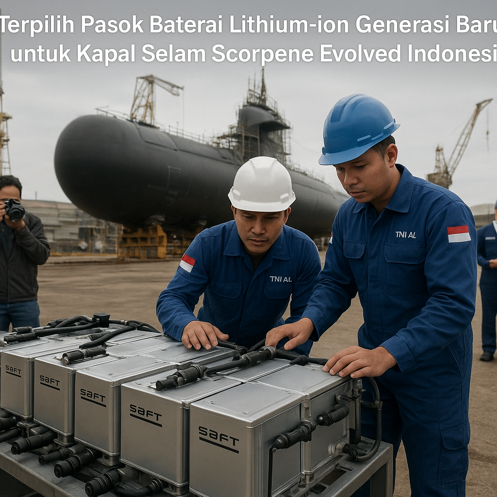 Saft Terpilih Pasok Baterai Lithium-ion Generasi Baru untuk Kapal Selam Scorpene Evolved Indonesia