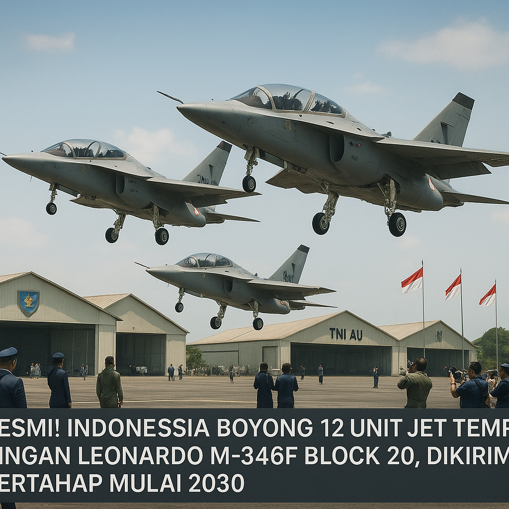 Resmi! Indonesia Boyong 12 Unit Jet Tempur Ringan Leonardo M-346F Block 20, Dikirim Bertahap Mulai 2030