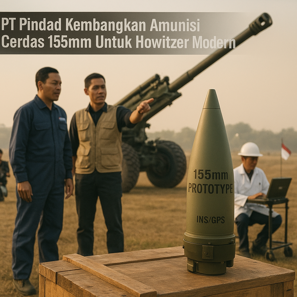 PT Pindad Kembangkan Amunisi Cerdas 155mm Untuk Howitzer Modern