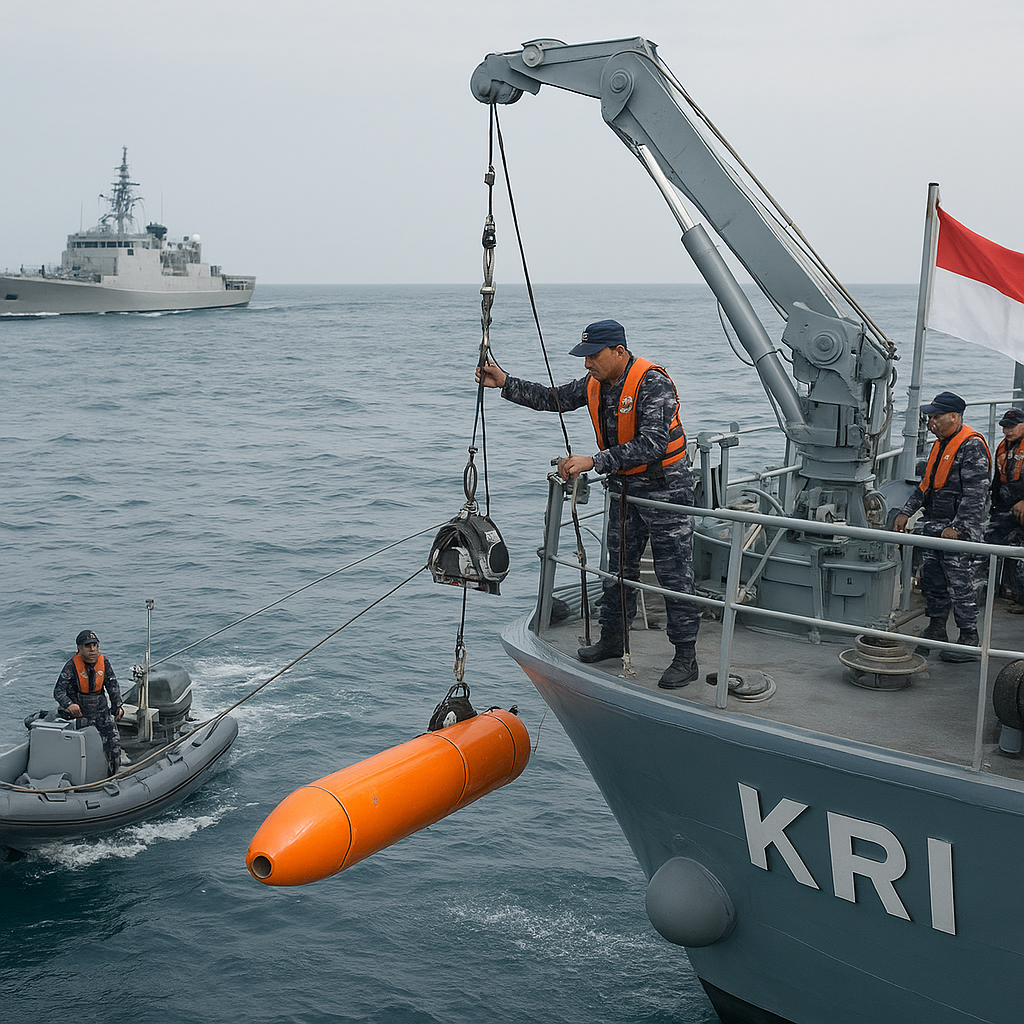 TNI AL Uji Coba Integrasi Sensor Bawah Air Baru di Kapal Perang Republik Indonesia