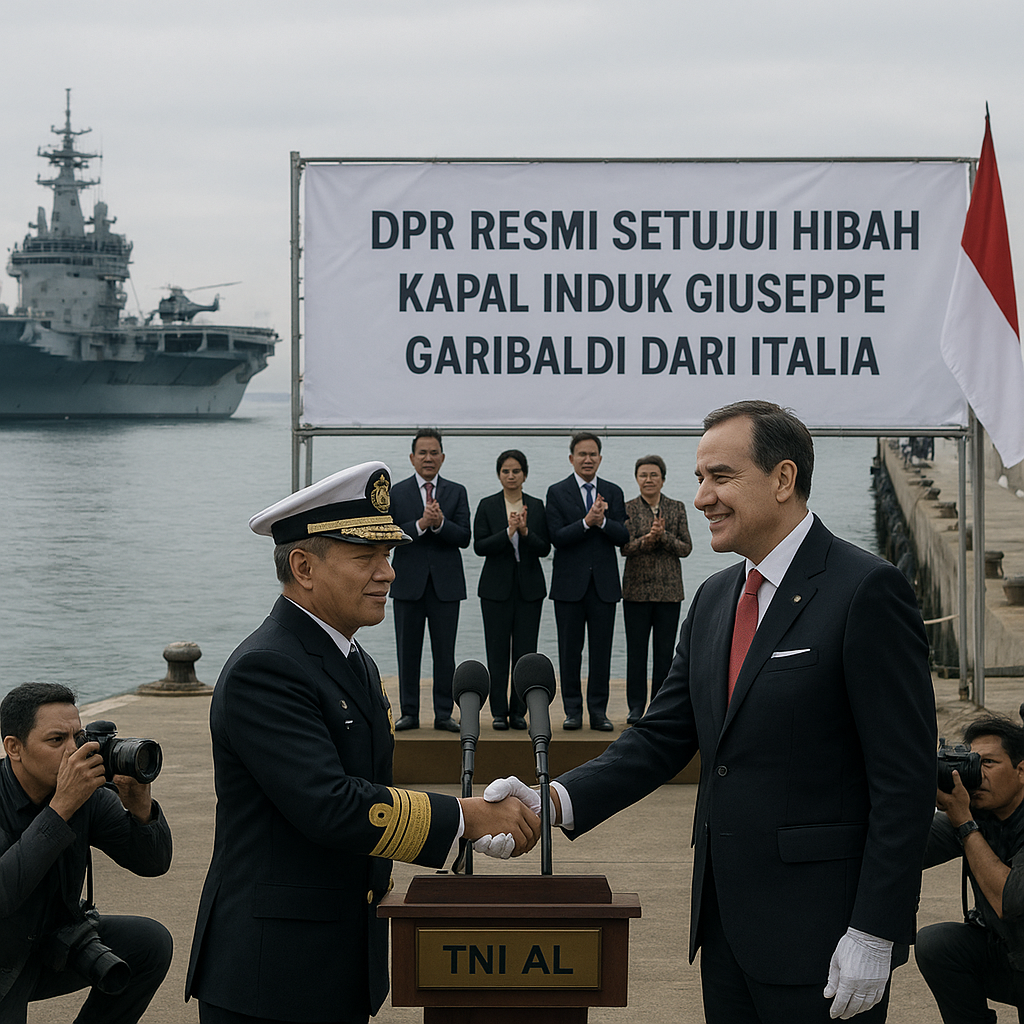 DPR Resmi Setujui Hibah Kapal Induk Giuseppe Garibaldi dari Italia, TNI AL Siap Sambut Kedatangannya