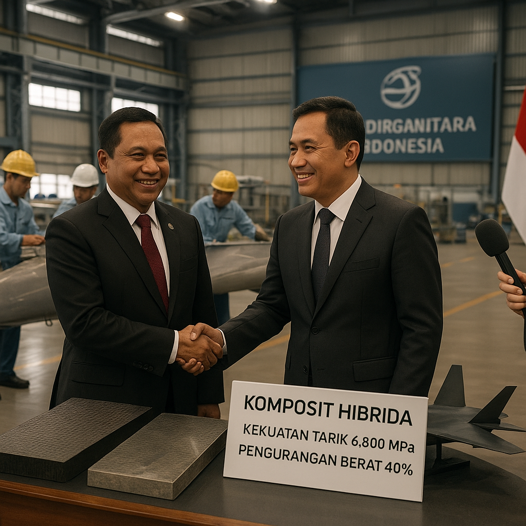 Kemenhan & PT DI Cetak Rekor Produksi Komposit untuk Pesawat Tempur Generasi 5