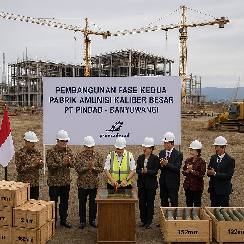 Pembangunan Fase Kedua Pabrik Amunisi Kaliber Besar PT Pindad di Banyuwangi