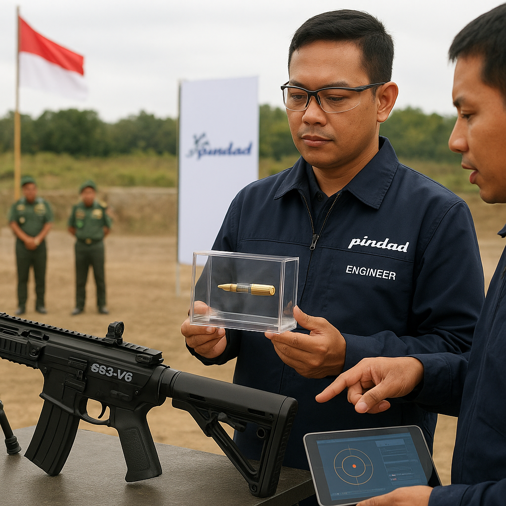 Pindad Uji Coba Senapan Serbu SS3-V6 dengan Amunisi Cerdas Terkendali