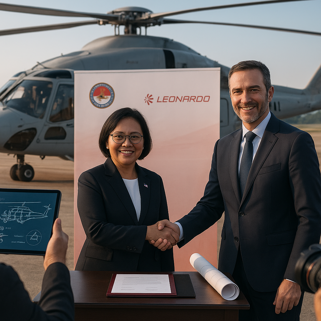 Kemenhan dan Leonardo Jajaki Pengadaan Helikopter AW149 untuk TNI AL dengan Skema Transfer Teknologi