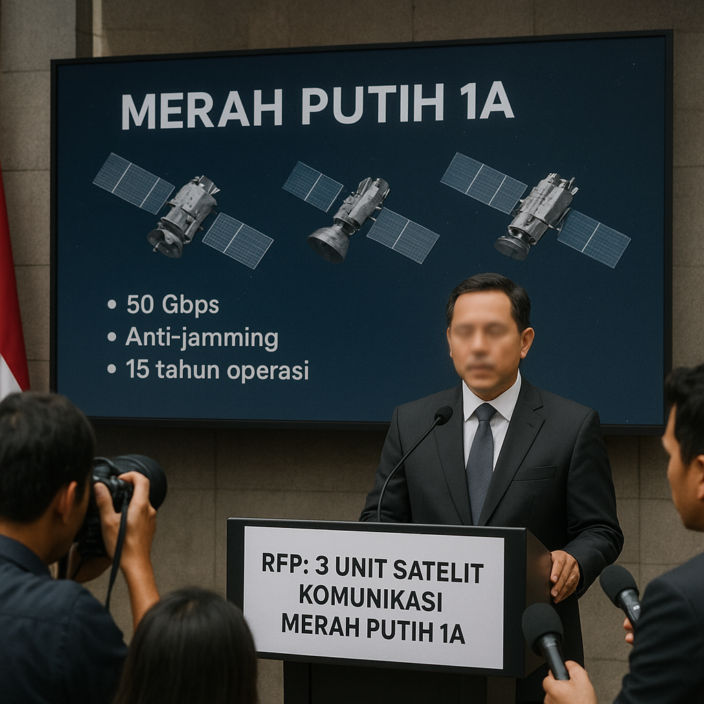 Kementerian Pertahanan Rilis RFP untuk Pengadaan 3 Unit Satelit Komunikasi Ketahanan 'Merah Putih 1A'