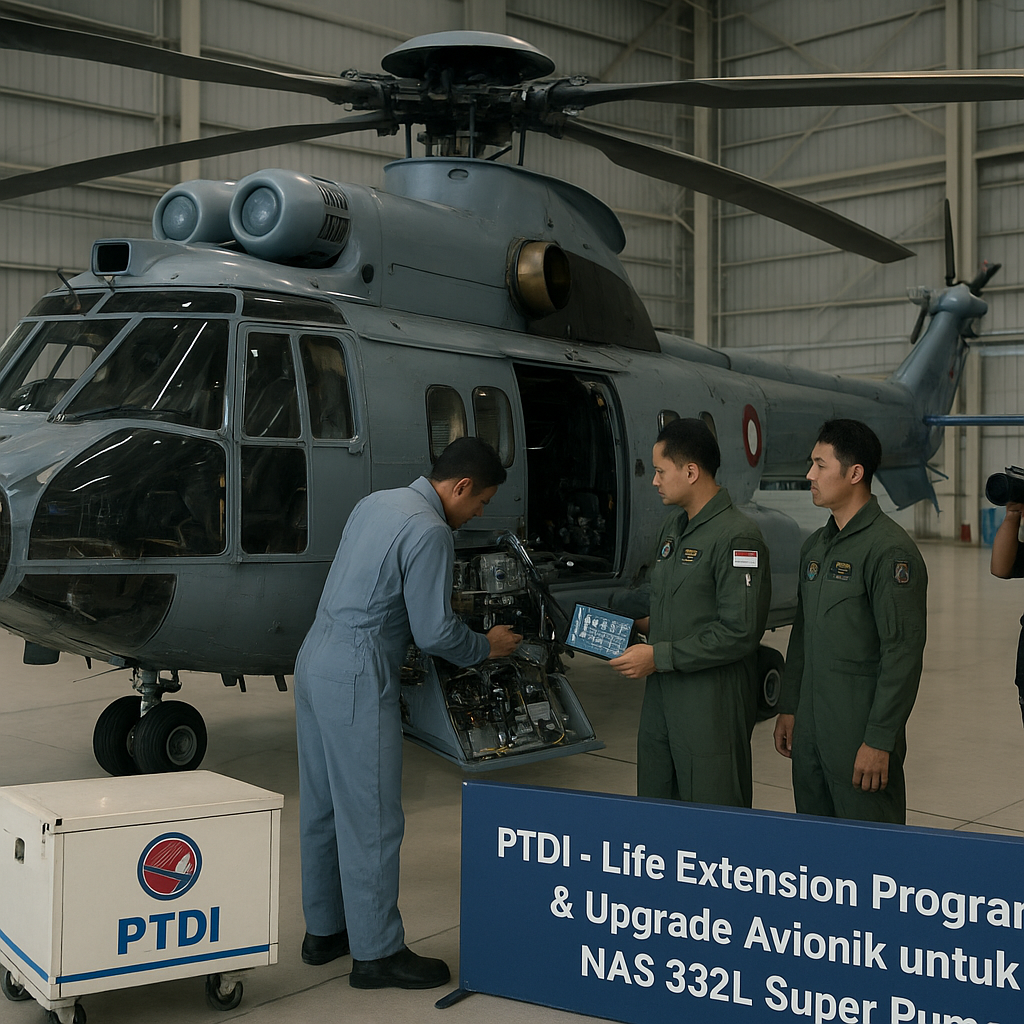 PTDI Kembangkan Upgrade Struktural dan Avionik untuk Helikopter NAS 332L Super Puma TNI AU