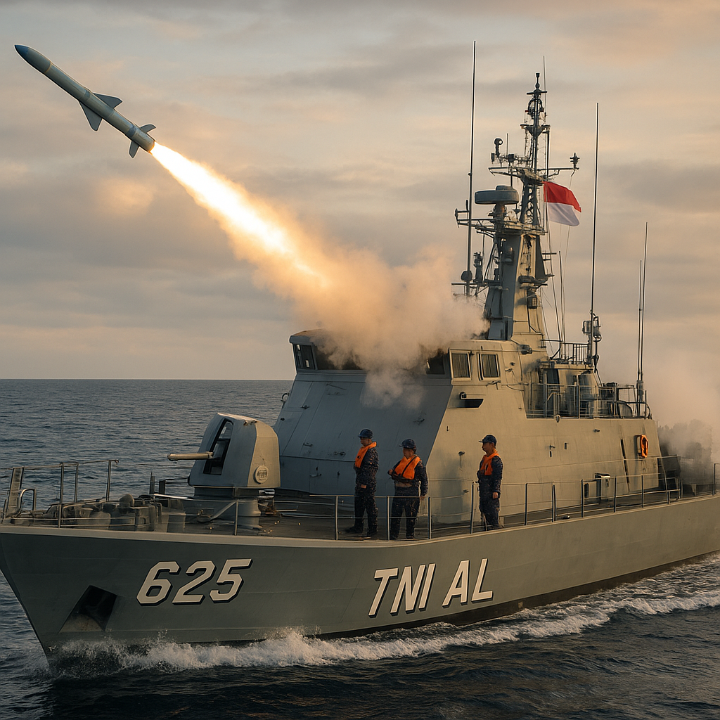 TNI AL Uji Coba Integrasi Rudal Anti Kapal C-705 pada Kapal Cepat Rudal (KCR) Buatan Dalam Negeri