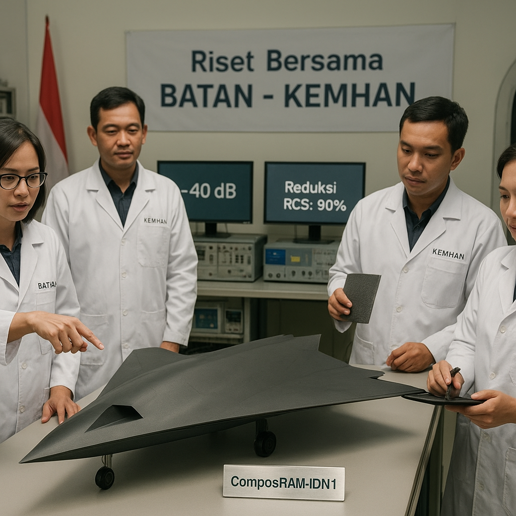 Riset Bersama BATAN-Kemhan Hasilkan Bahan Komposit Radar-Absorbing Material (RAM) untuk Pesawat Siluman