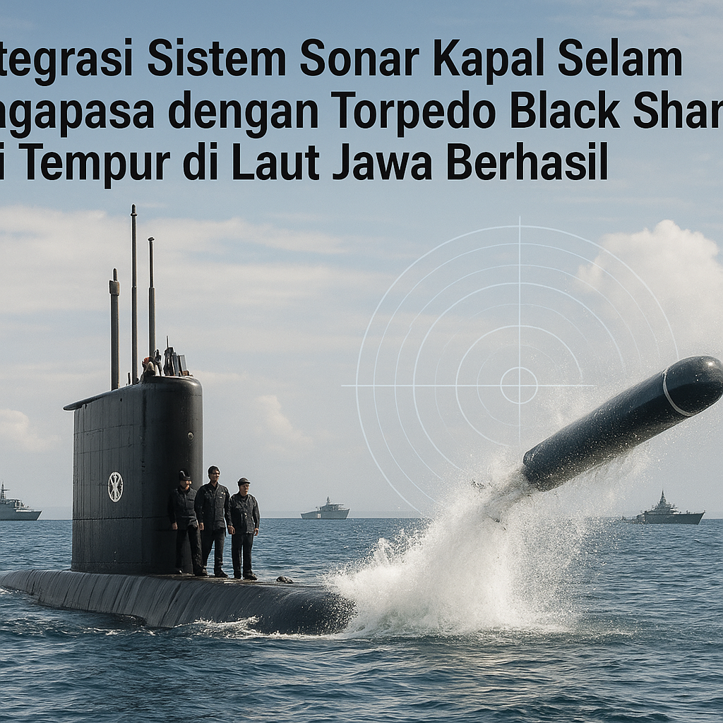 Integrasi Sistem Sonar Kapal Selam Nagapasa dengan Torpedo Black Shark: Uji Tempur di Laut Jawa Berhasil