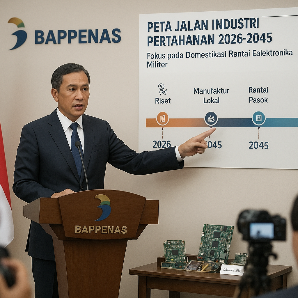 Bappenas Rilis Peta Jalan Industri Pertahanan 2026-2045: Fokus pada Domestikasi Rantai Pasok Elektronika Militer