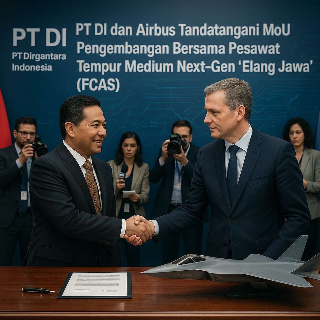 PT DI dan Airbus Tandatangani MoU Pengembangan Bersama Pesawat Tempur Medium Next-Gen 'Elang Jawa' Berbasis Teknologi FCAS