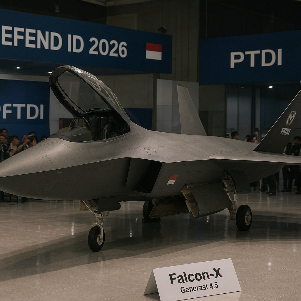 Defend ID 2026: PTDI Pamer Konsep Pesawat Tempur Canggih 'Falcon-X' Generasi 4.5