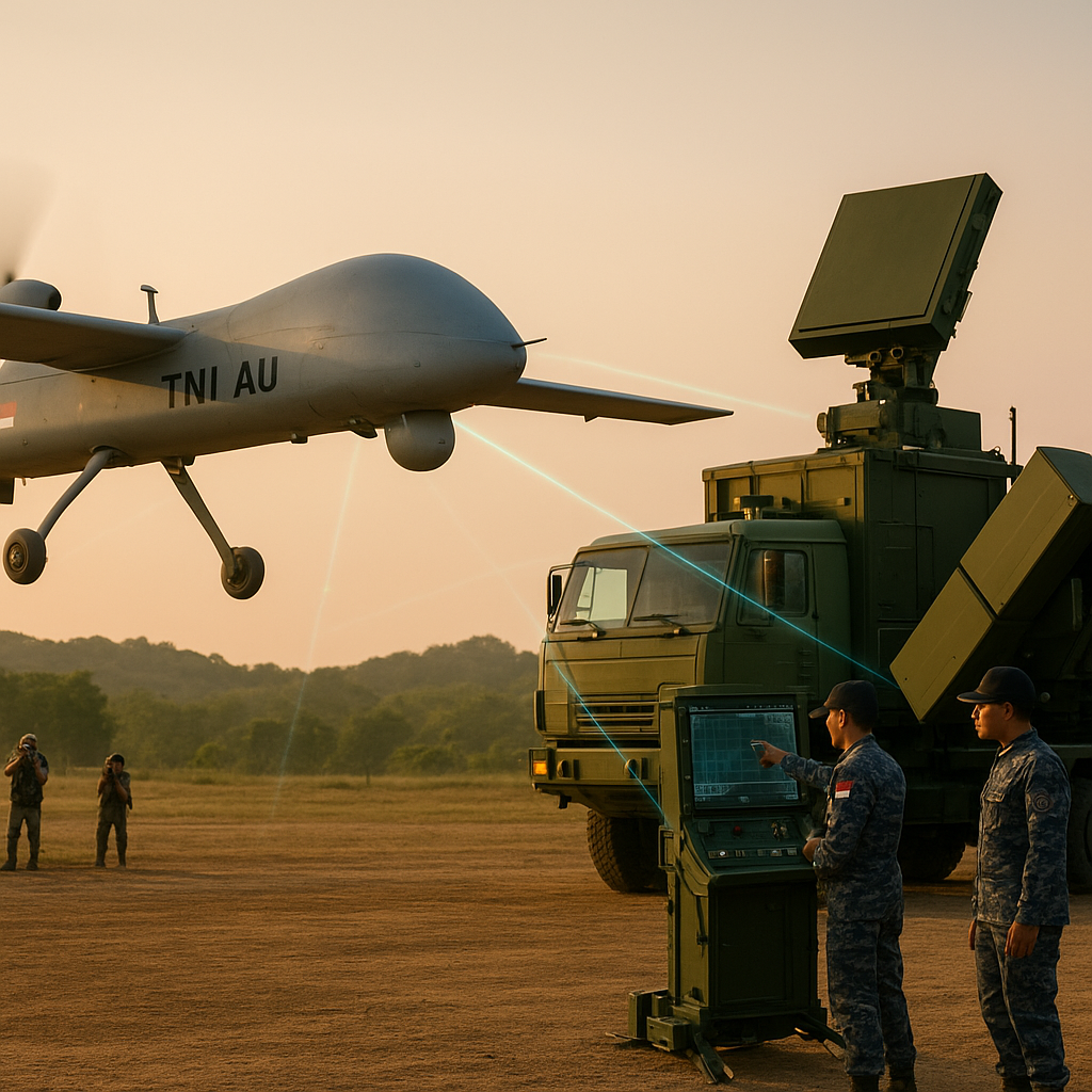 TNI AU Gelar Uji Coba Integrasi Drone MALE Anka dengan Sistem Pertahanan Udara NASAMS