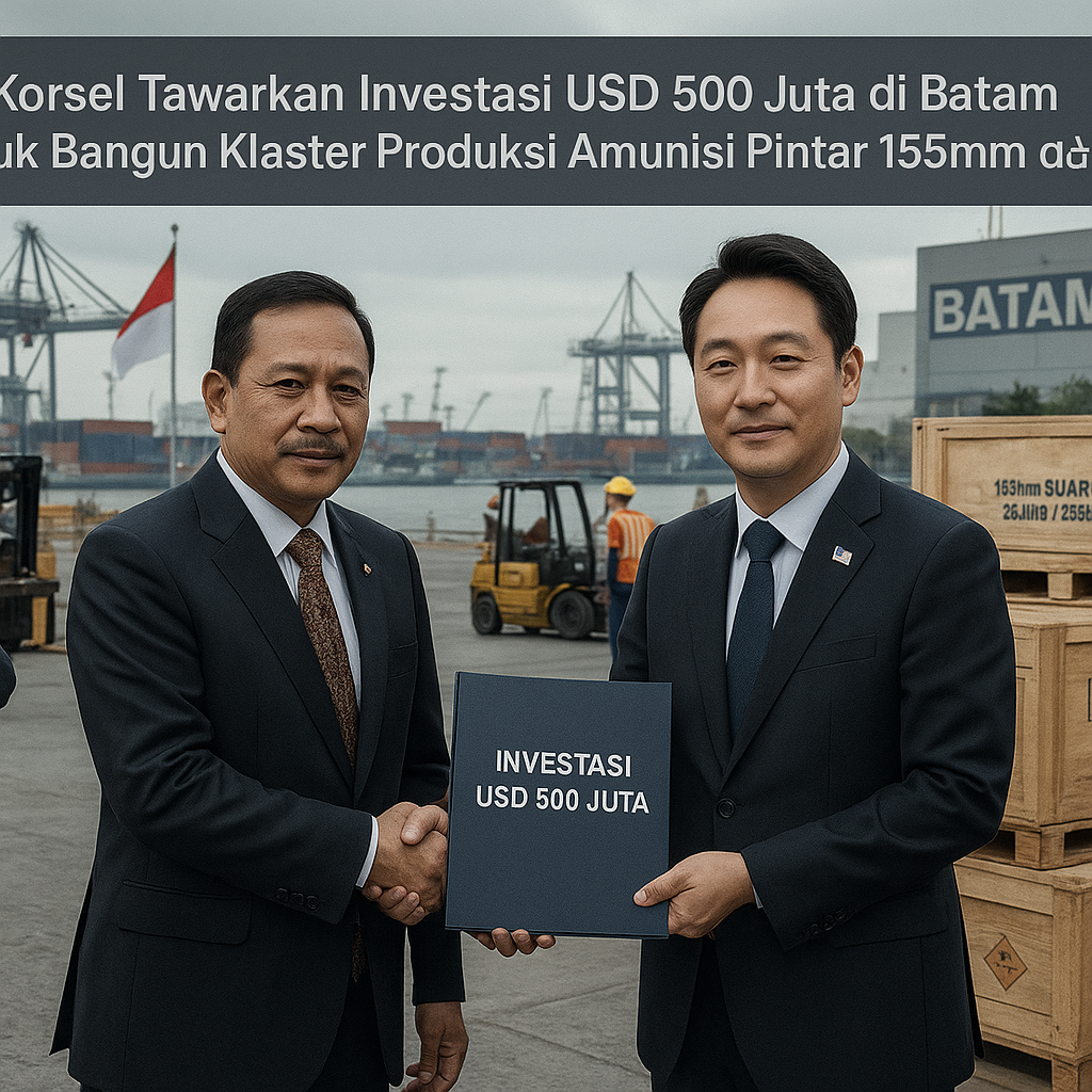 Korsel Tawarkan Investasi USD 500 Juta di Batam untuk Bangun Klaster Produksi Amunisi Pintar 155mm dan Roket MLRS