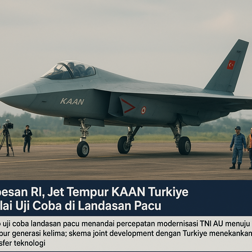 Dipesan RI, Jet Tempur KAAN Turkiye Mulai Uji Coba di Landasan Pacu