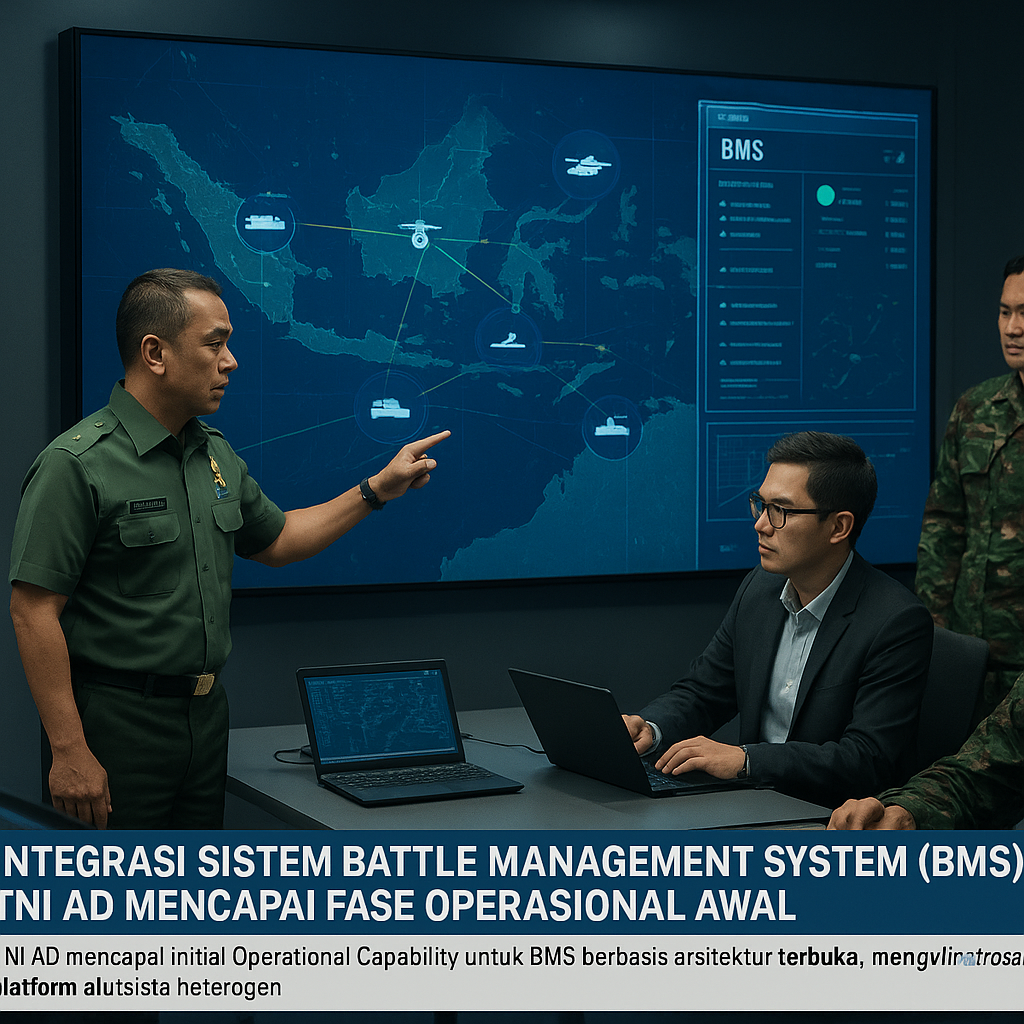 Integrasi Sistem Battle Management System (BMS) TNI AD Mencapai Fase Operasional Awal