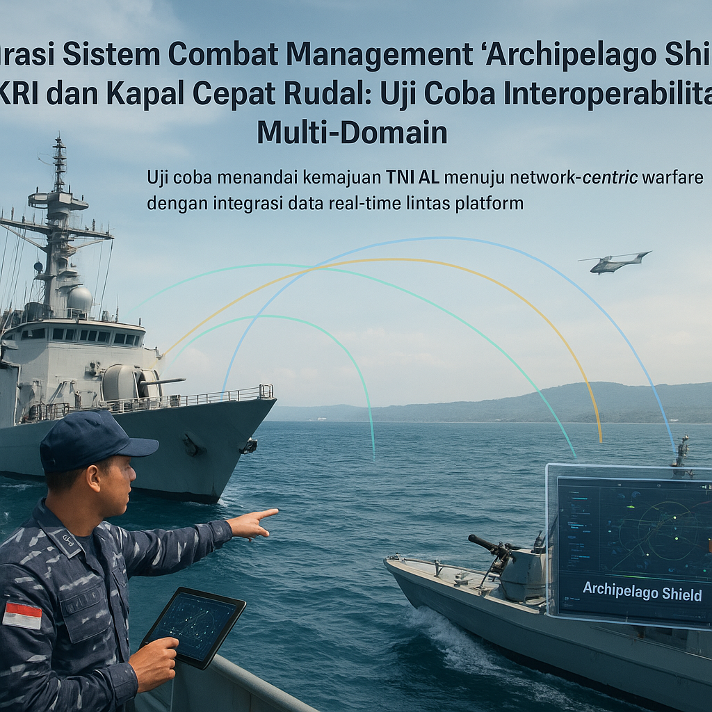 Integrasi Sistem Combat Management 'Archipelago Shield' pada KRI dan Kapal Cepat Rudal: Uji Coba Interoperabilitas Multi-Domain