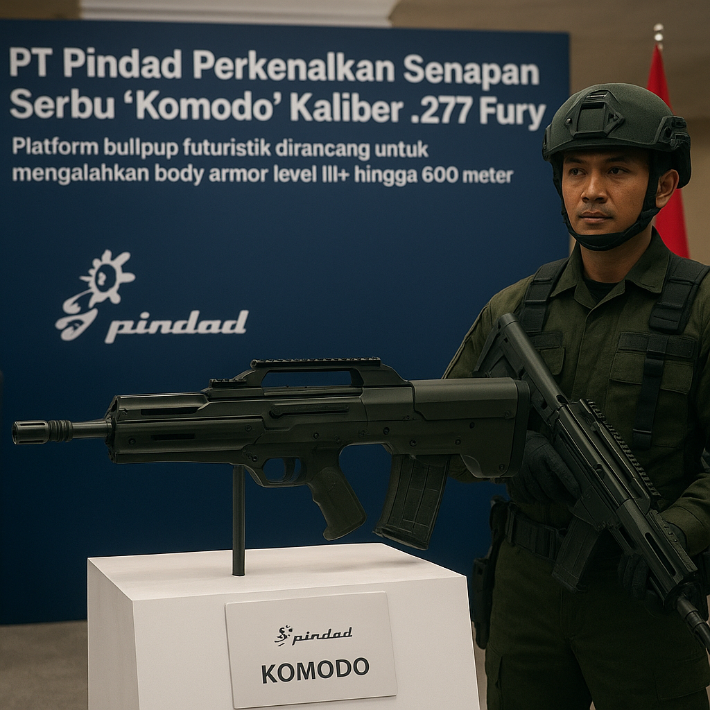 PT Pindad Perkenalkan Senapan Serbu Assault Rifle 'Komodo' Caliber .277 Fury: Jawaban untuk Kebutuhan Infantri Modern