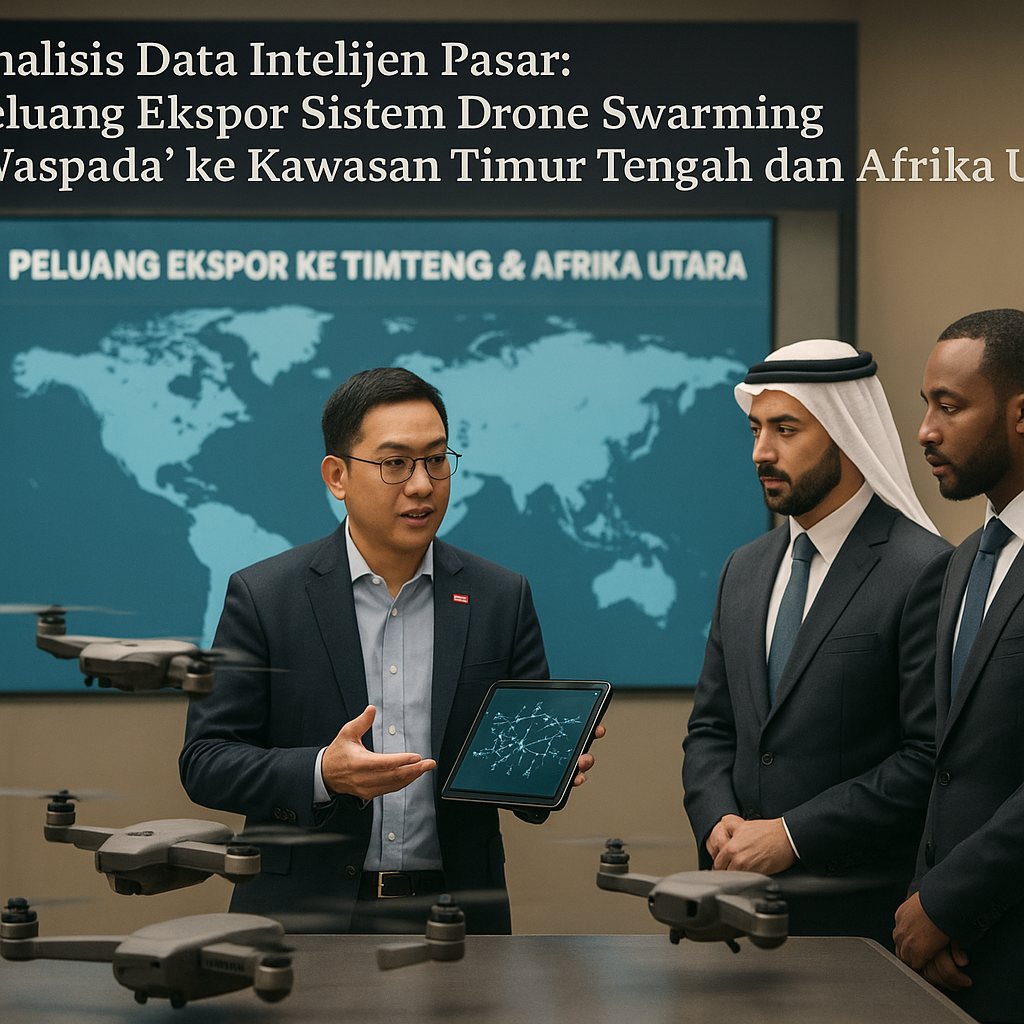 Analisis Data Intelijen Pasar: Peluang Ekspor Sistem Drone Swarming 'Waspada' ke Kawasan Timur Tengah dan Afrika Utara